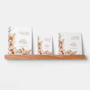 Bright Terracotta and Tequila Bridal Shower Picture Ledge