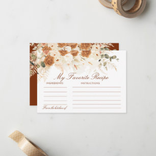Bright Terracotta Calla Lilies Favorite Recipe Note Card