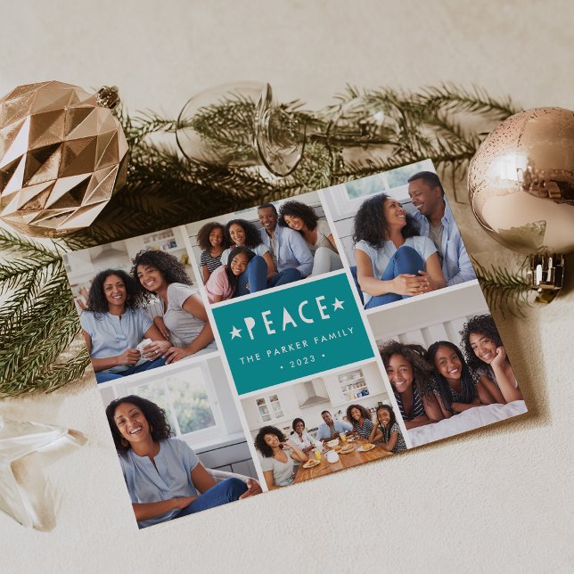 Bright Tidings | Holiday Photo Collage Card (Creator Uploaded)