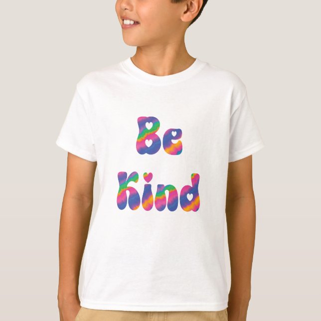 Bright Tie Die "Be Kind" T-Shirt (Front)