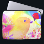 Bright Tie-Dye Birds Laptop Sleeve<br><div class="desc">Where boho-chic meets neon-bright. This unique illustration combines the timeless appeal of tropical wildlife with a modern, psychedelic tie-dye twist. Designed specifically for the next generation of "cool kids, " this product features lush florals and brilliantly painted birds that pop against a swirling kaleidoscope of color. It’s a standout choice...</div>
