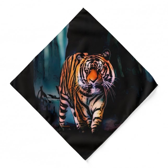Bright Tiger Dark Forest Bandana (Front)