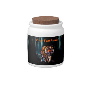 Bright Tiger Dark Forest Candy Jar