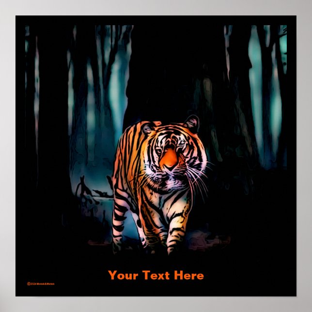 Bright Tiger Dark Forest Poster (Front)