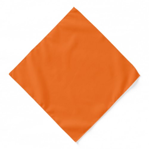 Bright Tiger Orange Solid Color Print Bandana