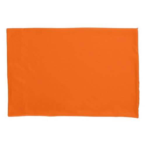 Bright Tiger Orange Solid Color Print Pillow Case