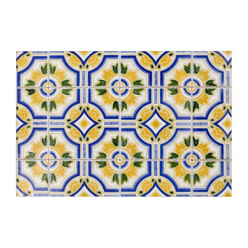 Bright tile pattern Portugal Acrylic Print