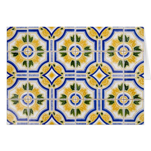 Bright tile pattern, Portugal Cards (Front Horizontal)