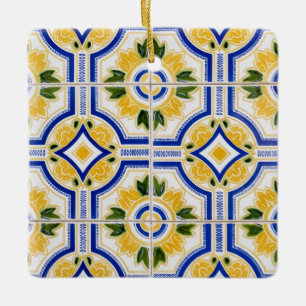 Bright tile pattern, Portugal Ceramic Ornament