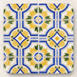 Bright tile pattern, Portugal Drink Coaster
