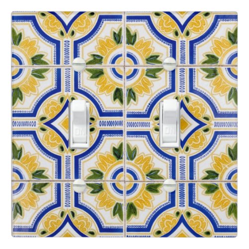 Bright tile pattern Portugal Light Switch Cover