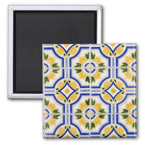 Bright tile pattern Portugal Magnet
