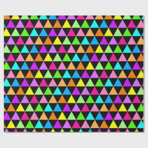 Bright Triangle Groovy Print Gift Wrapping Paper