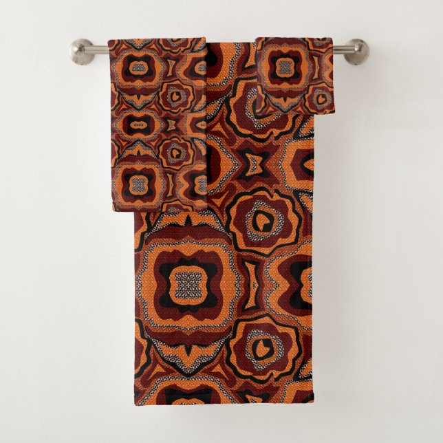 Bright tribal African pattern. Bath Towel Set (Insitu)