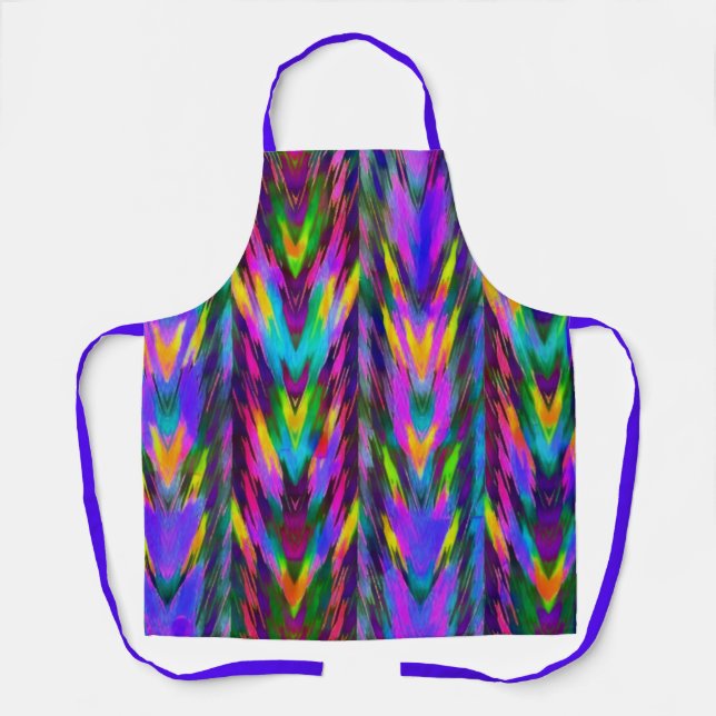 Bright tribal chevron apron (Front)