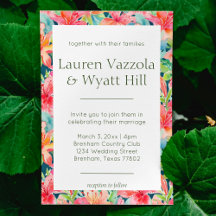 Bright Tropical Botanicals Florals Wedding