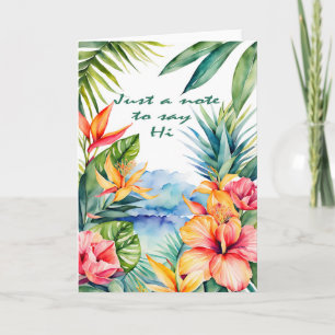 Bright Tropical Colors to Say Hello Card