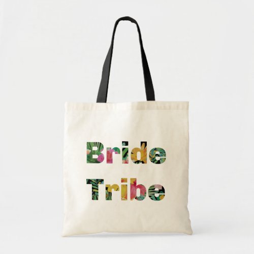 Bright Tropical Floral Bride Tribe Tote Bag