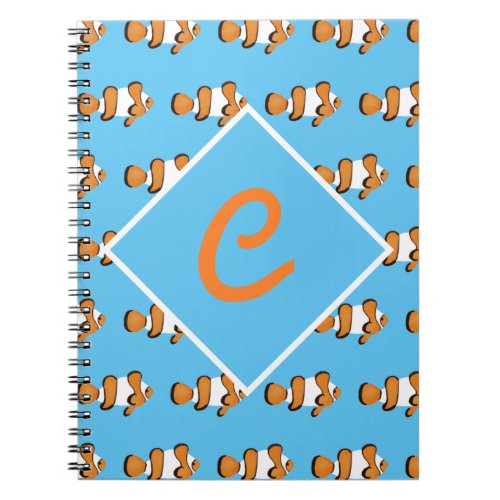 Bright Tropical Monogram Clown Fish Notebook