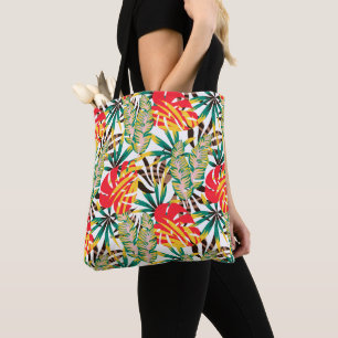 Bright Tropical Pattern Tote Bag