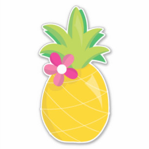 Bright tropical pineapples sticker