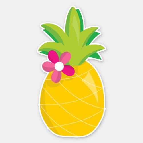 Bright tropical pineapples  sticker