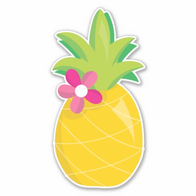 Bright tropical pineapples  sticker (Front)