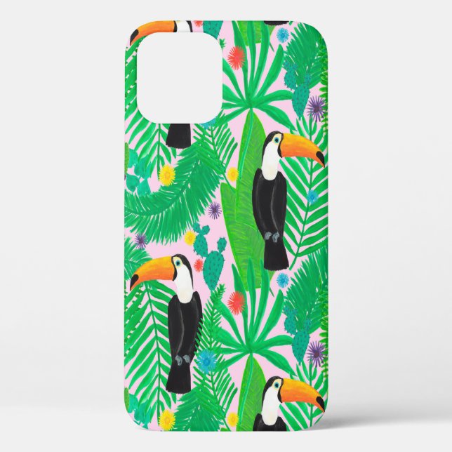 Bright tropical seamless hand drawn pattern with t Case-Mate iPhone case (Back)