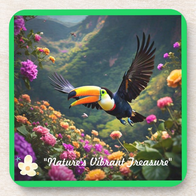 "Bright Tropics" Beverage Coaster (Front)