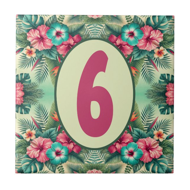 Bright Tropics Customizable Ceramic Tile (Front)