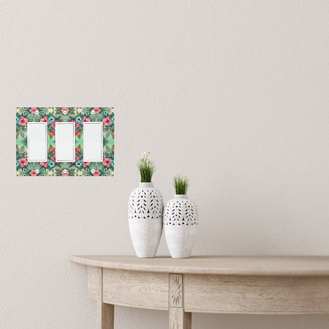 Bright Tropics Triple Rocker Light Switch Cover (Creator Uploaded)