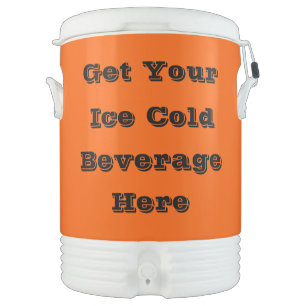Bright True Orange Solid Color Beverage Cooler