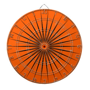 Bright True Orange Solid Color Dart Board