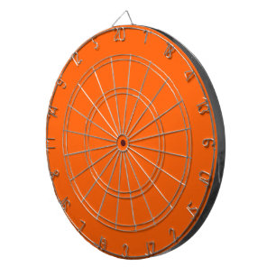 Bright True Orange Solid Color Dart Board