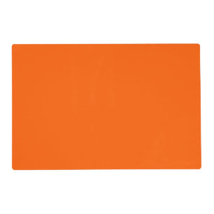 Bright True Orange Solid Color Placemat