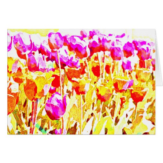 Bright Tulip Art Cards (Front Horizontal)
