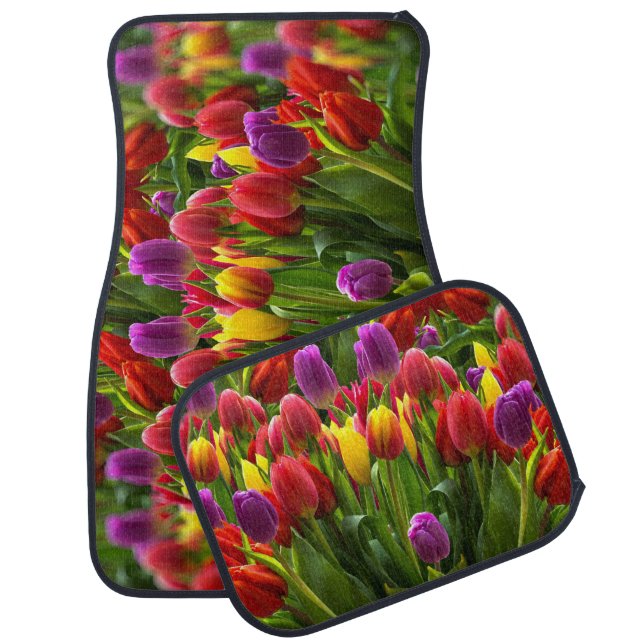 Bright Tulips Car Floor Mat (Set)