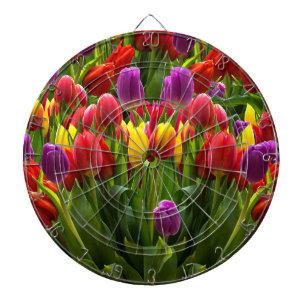 Bright Tulips Dart Board
