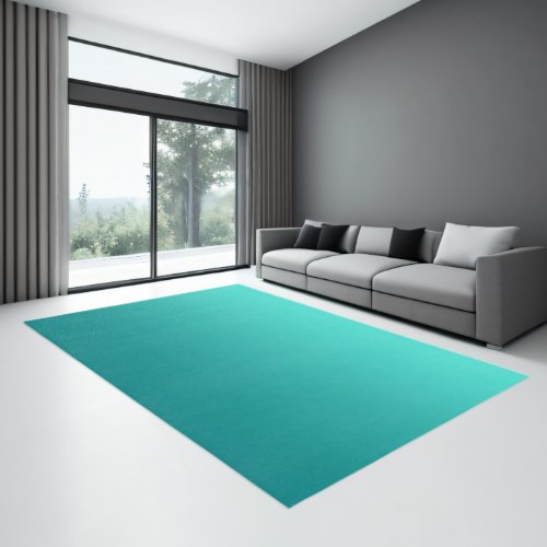 Bright Turquoise and Teal Gradient Rug