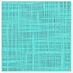 Bright Turquoise Faux Jute Textile Weave Pattern Fabric