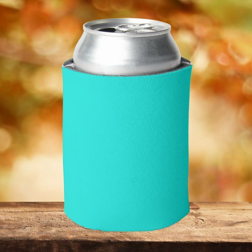Bright Turquoise Solid Color Can Cooler