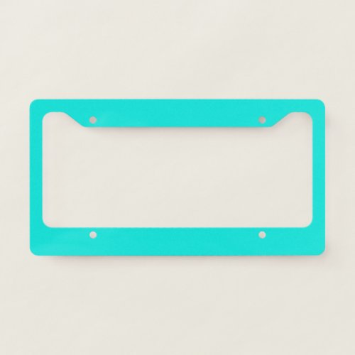 Bright Turquoise Solid Color License Plate Frame