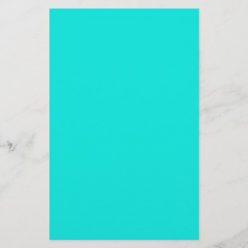 Bright Turquoise Solid Color Stationery