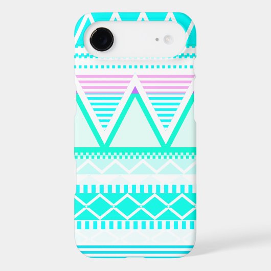 Bright Turquoise Tribal Case-Mate iPhone Case (Back)