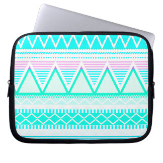 Bright Turquoise Tribal Laptop Sleeve