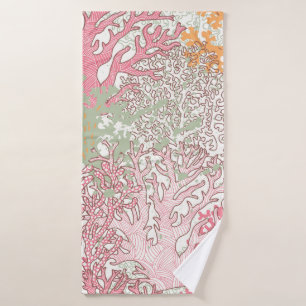 Bright underwater seamless pattern with beautiful  bath towel