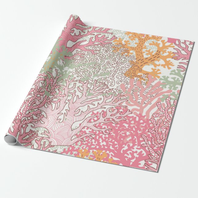 Bright underwater seamless pattern with beautiful  wrapping paper (Unrolled)