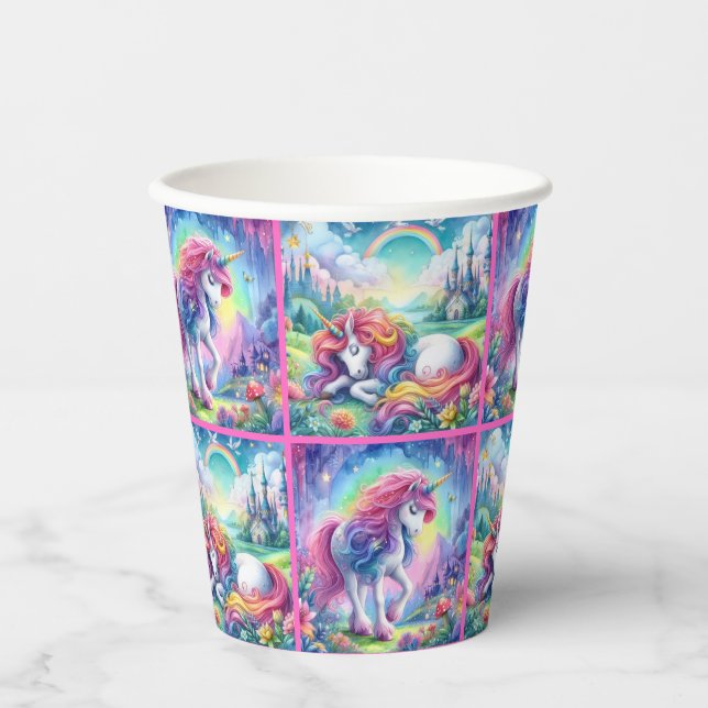 Bright Unicorn Party Cups - set 3 (Front)