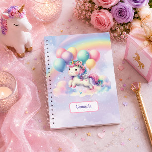Bright Unicorn Pink Purple Girl Birthday Gift Note Notebook
