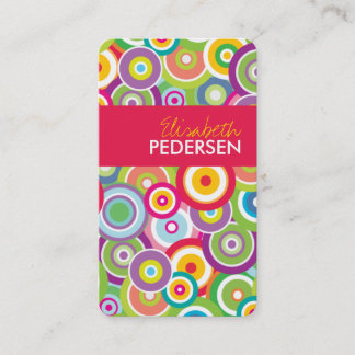 Bright Vector Circles Chic Business Cards